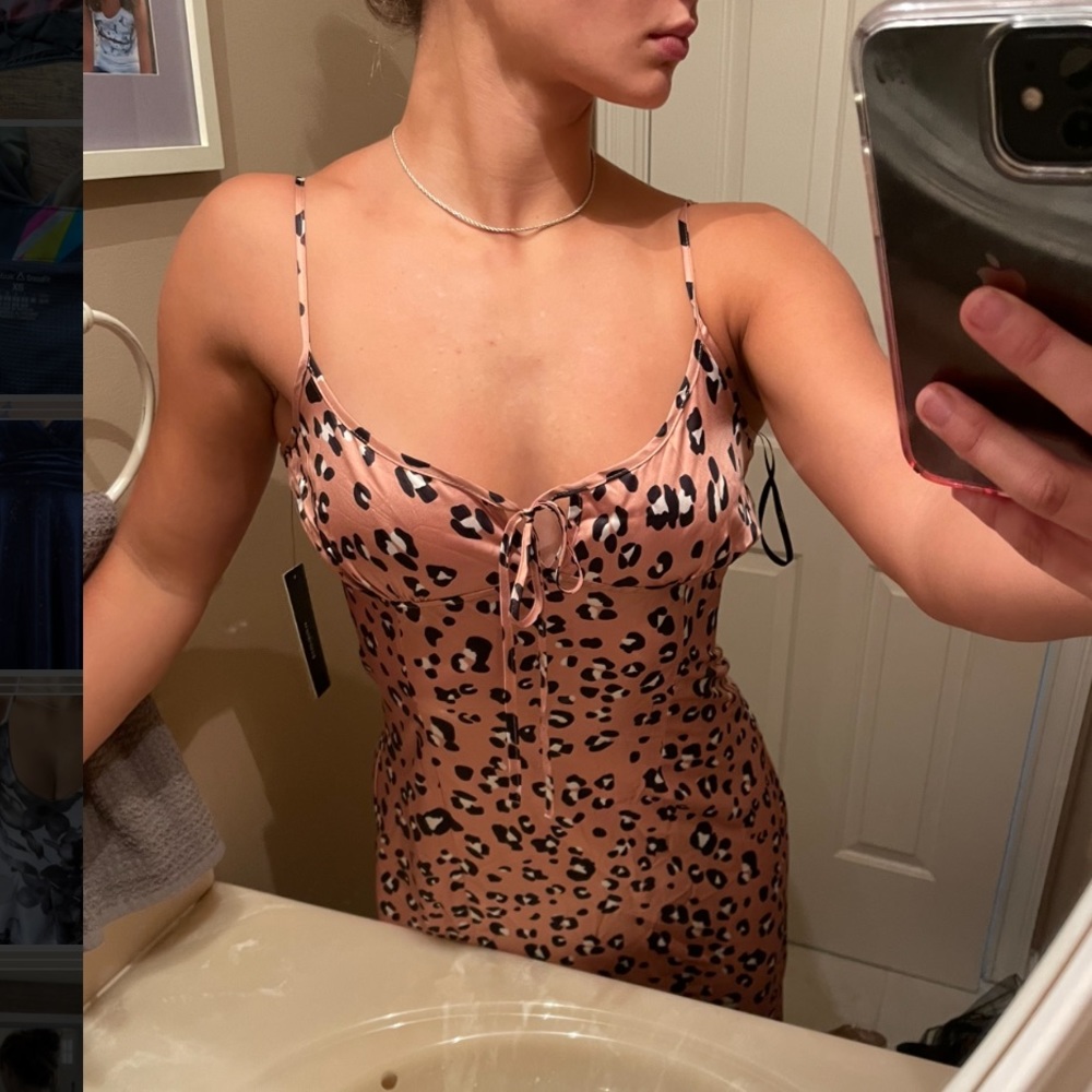 Cheetah Mid Slip dress Lulus